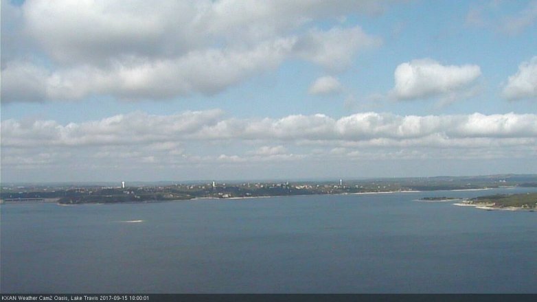 Lake Travis webcam, September 15, 2017 9:25 AM CT