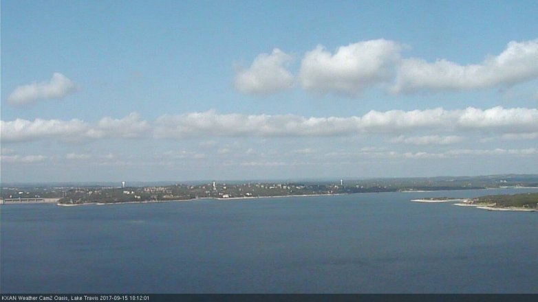 Lake Travis webcam, September 15, 2017 9:30 AM CT