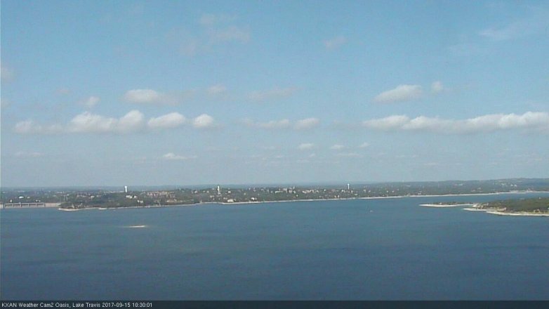 Lake Travis webcam, September 15, 2017 9:35 AM CT