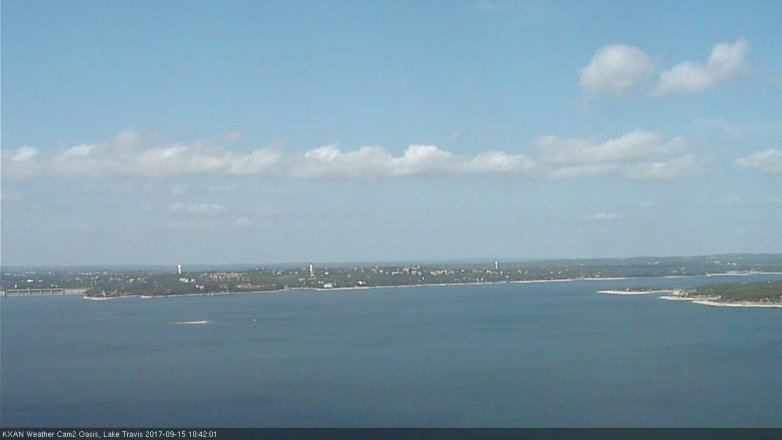 Lake Travis webcam, September 15, 2017 9:55 AM CT