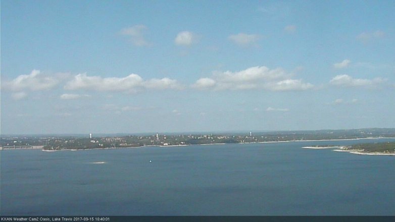 Lake Travis webcam, September 15, 2017 10:05 AM CT