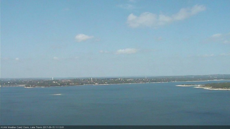 Lake Travis webcam, September 15, 2017 10:20 AM CT