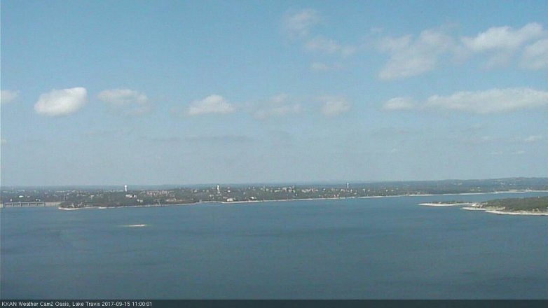 Lake Travis webcam, September 15, 2017 10:25 AM CT