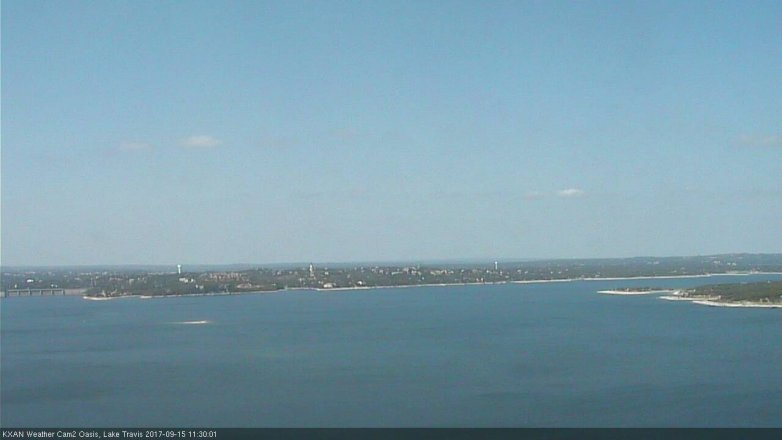 Lake Travis webcam, September 15, 2017 10:50 AM CT