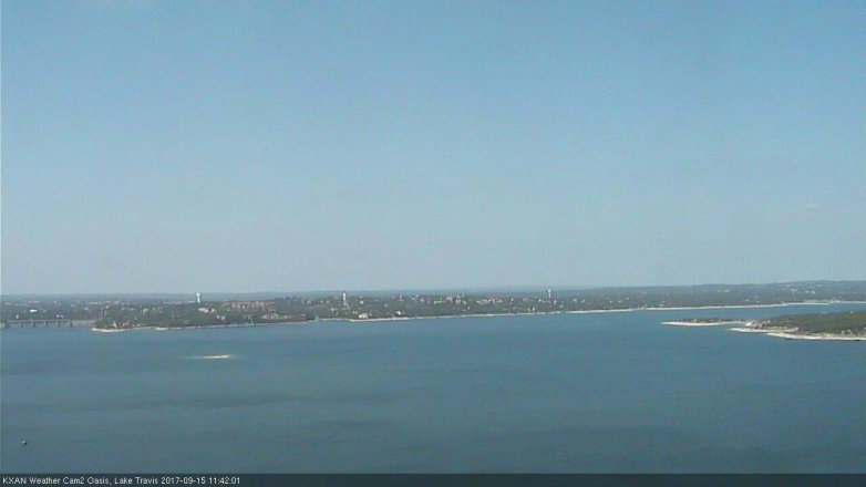 Lake Travis webcam, September 15, 2017 10:55 AM CT
