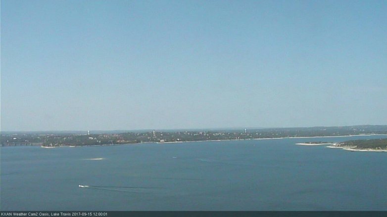 Lake Travis webcam, September 15, 2017 11:30 AM CT