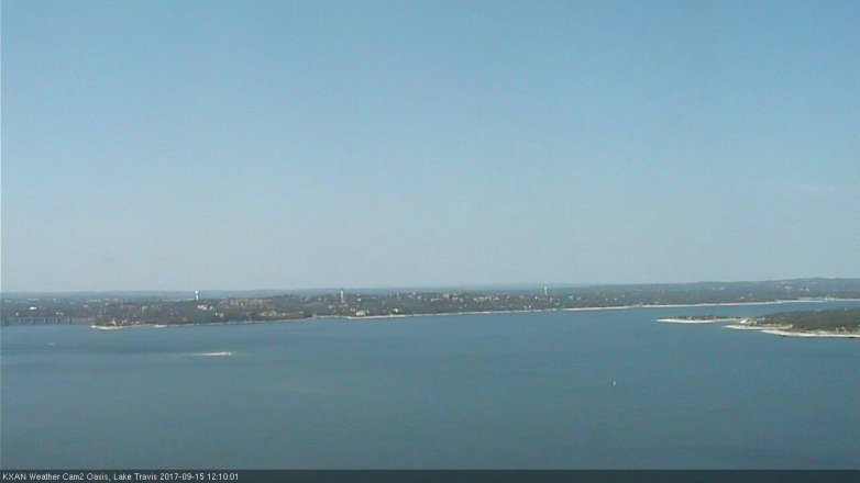 Lake Travis webcam, September 15, 2017 11:40 AM CT