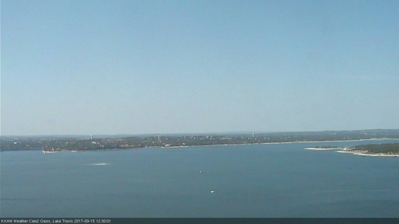 Lake Travis webcam, September 15, 2017 11:45 AM CT