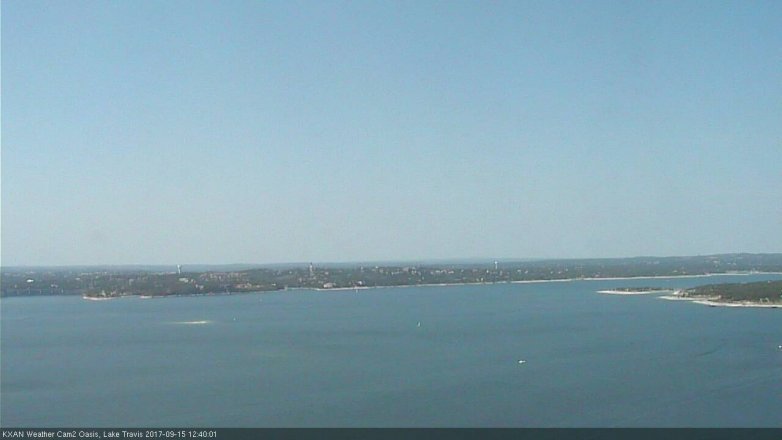 Lake Travis webcam, September 15, 2017 12:00 PM CT