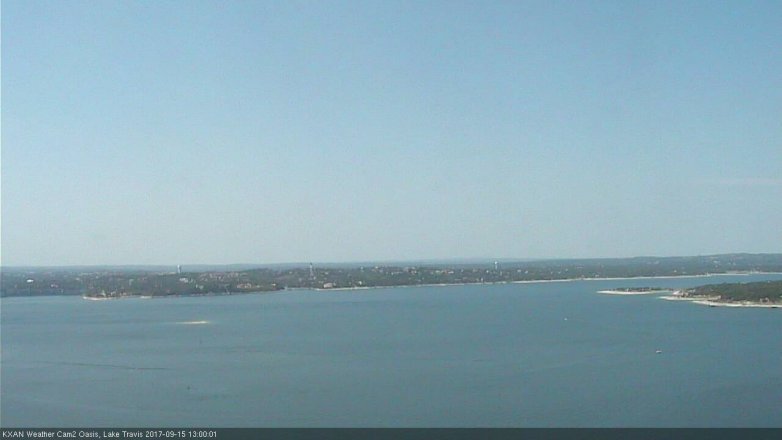 Lake Travis webcam, September 15, 2017 12:10 PM CT