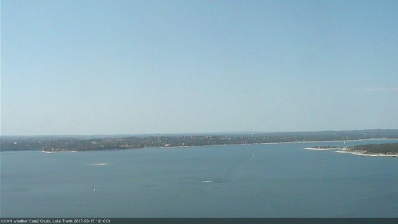 Lake Travis webcam, September 15, 2017 12:30 PM CT