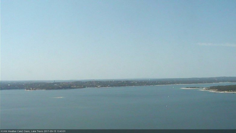 Lake Travis webcam, September 15, 2017 1:05 PM CT