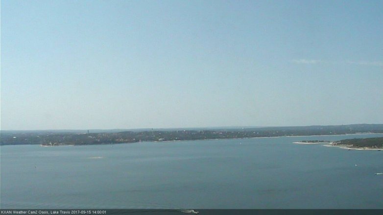 Lake Travis webcam, September 15, 2017 1:15 PM CT