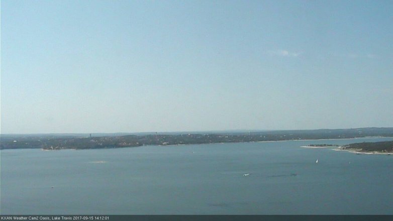 Lake Travis webcam, September 15, 2017 1:20 PM CT