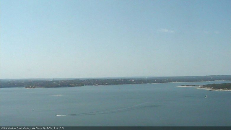 Lake Travis webcam, September 15, 2017 1:35 PM CT