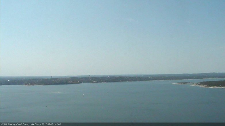 Lake Travis webcam, September 15, 2017 1:40 PM CT