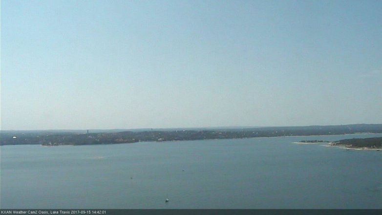 Lake Travis webcam, September 15, 2017 1:45 PM CT