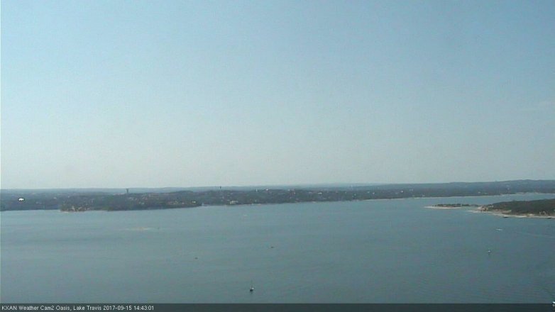 Lake Travis webcam, September 15, 2017 1:50 PM CT