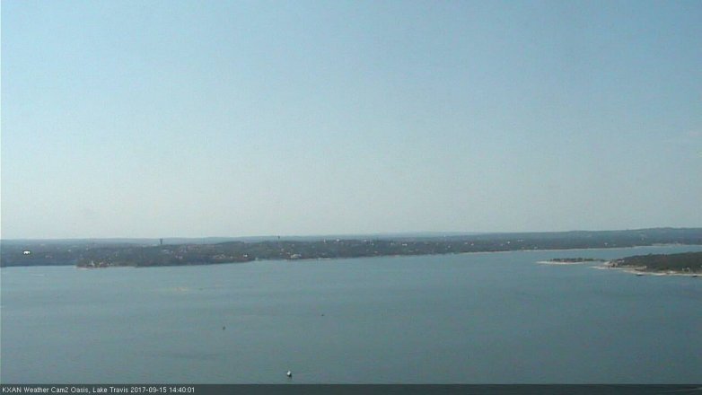 Lake Travis webcam, September 15, 2017 2:00 PM CT