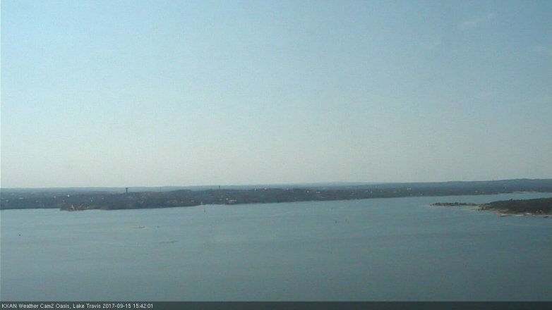Lake Travis webcam, September 15, 2017 2:45 PM CT