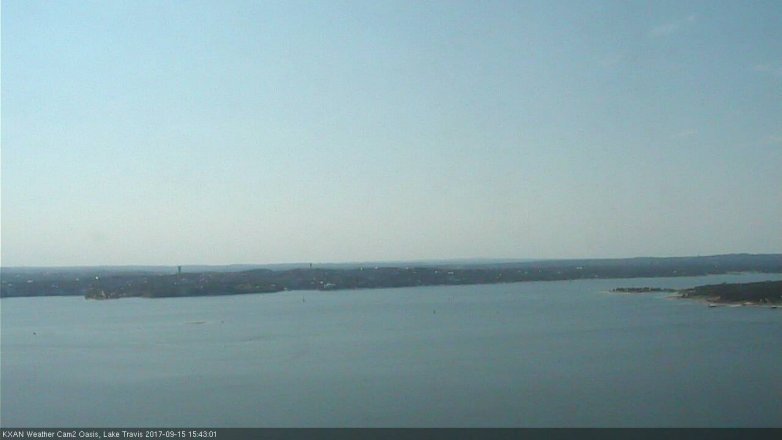 Lake Travis webcam, September 15, 2017 2:50 PM CT