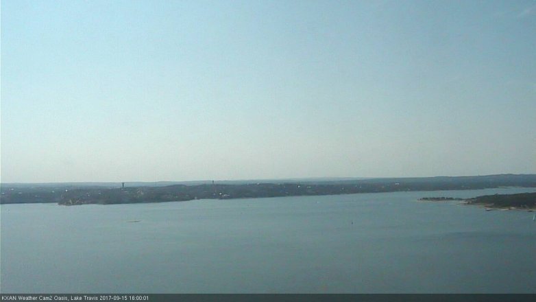 Lake Travis webcam, September 15, 2017 3:10 PM CT