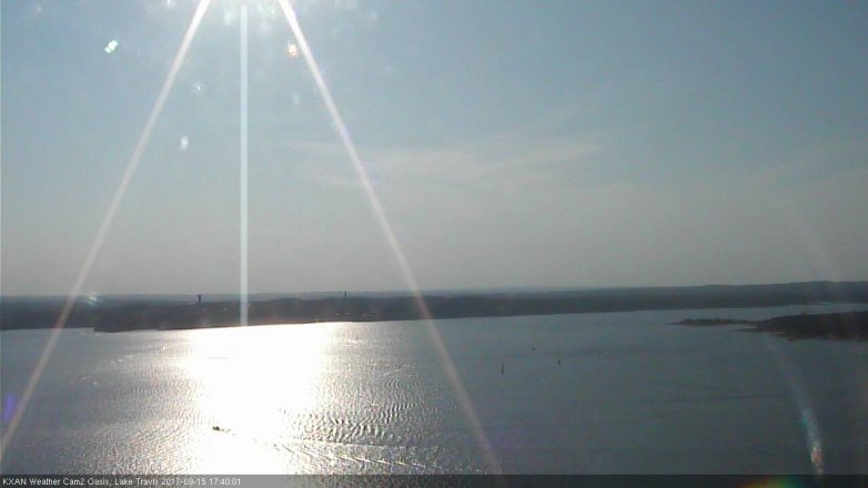 Lake Travis webcam, September 15, 2017 4:45 PM CT
