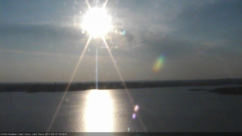 Lake Travis webcam, September 15, 2017 5:40 PM CT