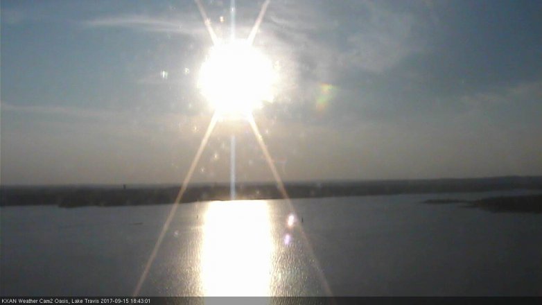 Lake Travis webcam, September 15, 2017 6:05 PM CT