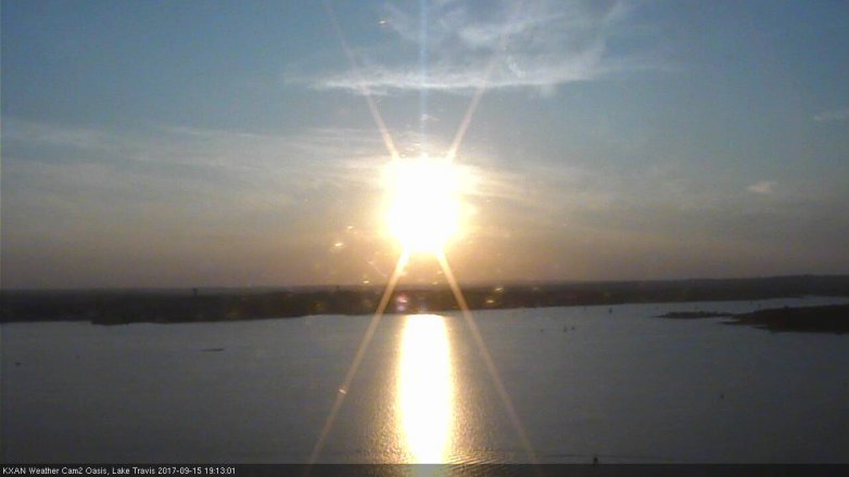 Lake Travis webcam, September 15, 2017 6:25 PM CT