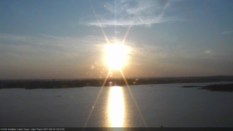 Lake Travis webcam, September 15, 2017 6:35 PM CT