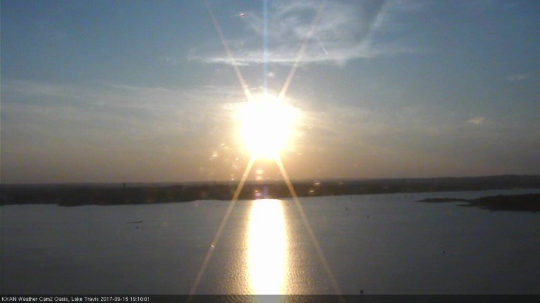 Lake Travis webcam, September 15, 2017 6:40 PM CT