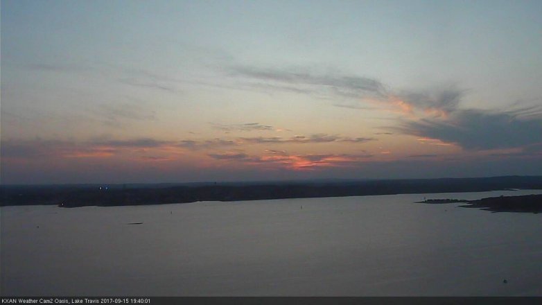 Lake Travis webcam, September 15, 2017 6:50 PM CT