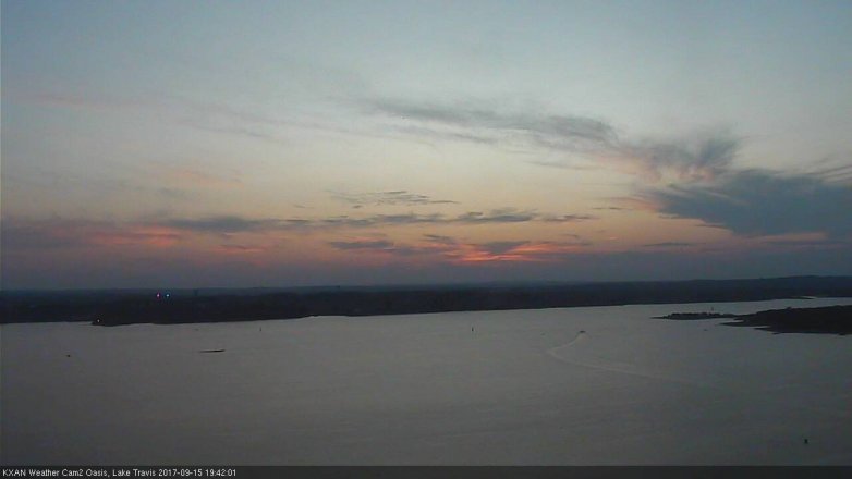 Lake Travis webcam, September 15, 2017 6:55 PM CT