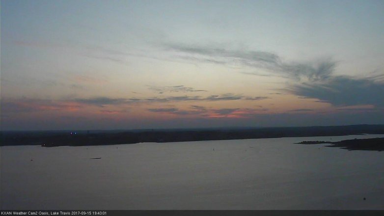 Lake Travis webcam, September 15, 2017 7:10 PM CT