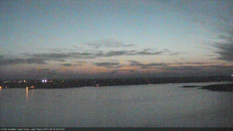 Lake Travis webcam, September 15, 2017 7:20 PM CT