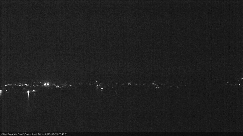 Lake Travis webcam, September 15, 2017 8:00 PM CT