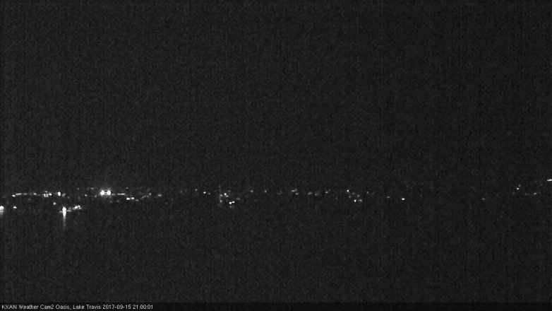 Lake Travis webcam, September 15, 2017 8:05 PM CT