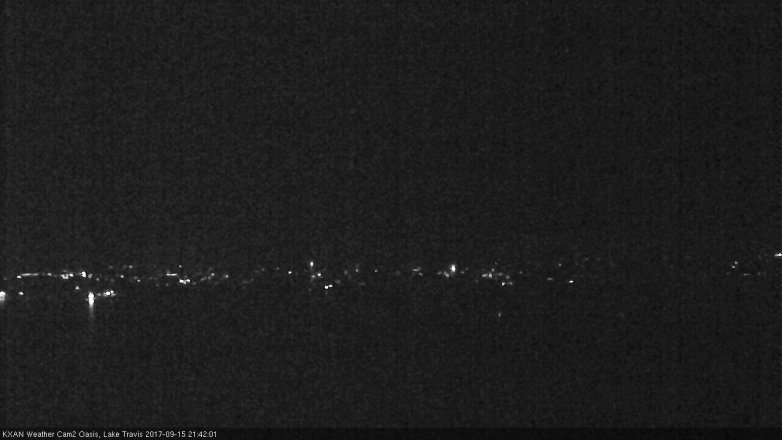 Lake Travis webcam, September 15, 2017 8:55 PM CT
