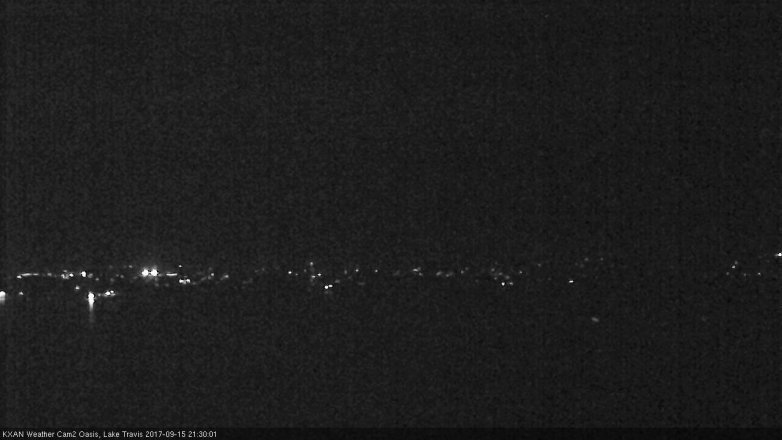 Lake Travis webcam, September 15, 2017 9:00 PM CT