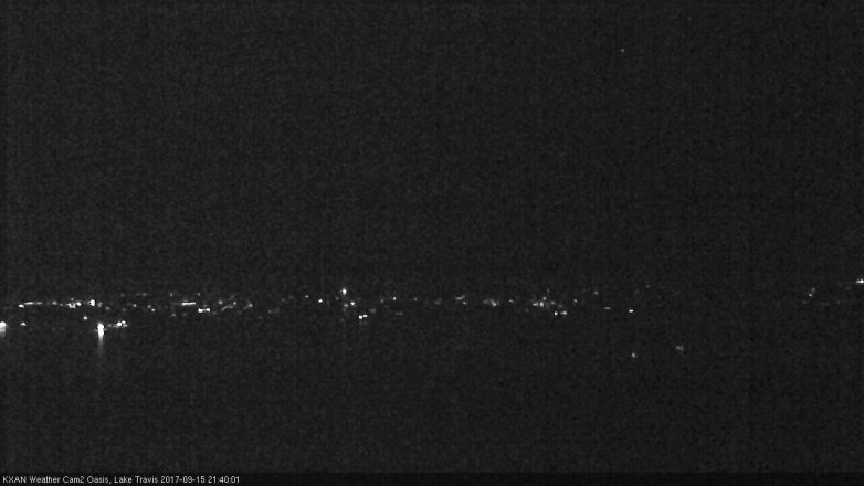Lake Travis webcam, September 15, 2017 9:10 PM CT