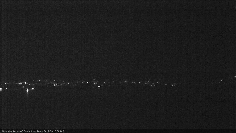 Lake Travis webcam, September 15, 2017 9:15 PM CT
