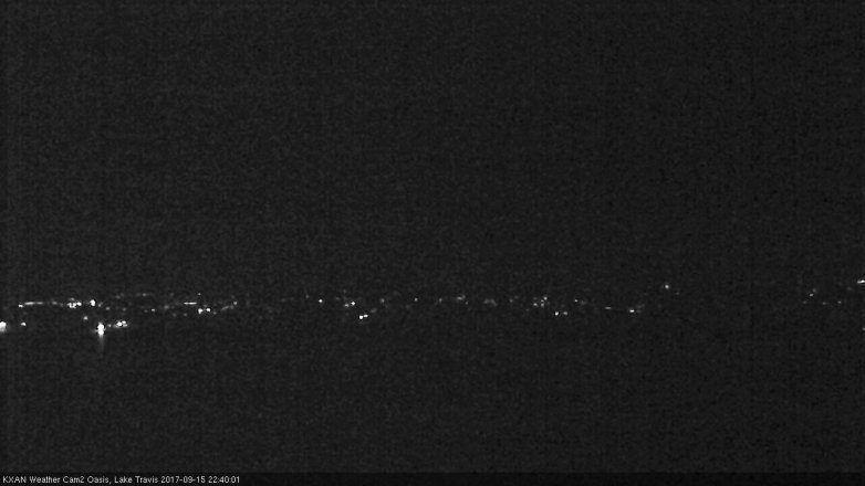 Lake Travis webcam, September 15, 2017 9:45 PM CT