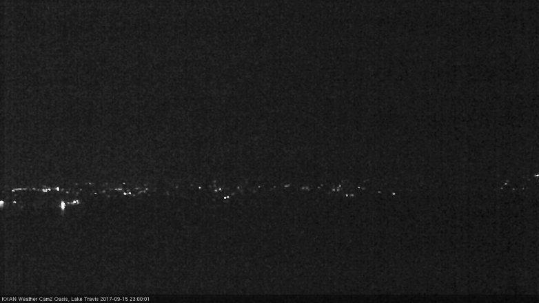 Lake Travis webcam, September 15, 2017 10:30 PM CT