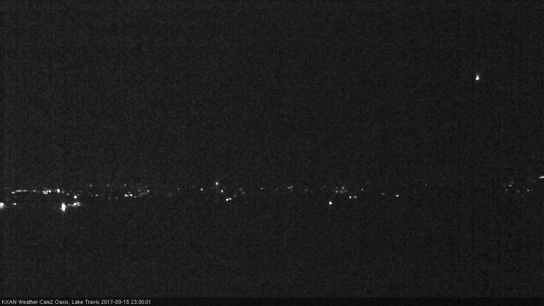 Lake Travis webcam, September 15, 2017 11:00 PM CT