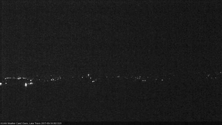 Lake Travis webcam, September 15, 2017 11:35 PM CT
