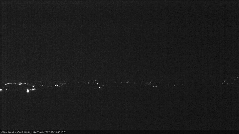 Lake Travis webcam, September 15, 2017 11:40 PM CT