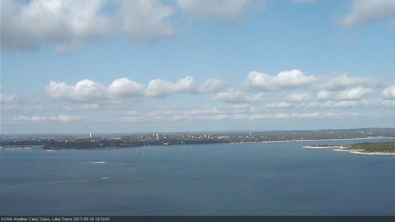 Lake Travis webcam, September 16, 2017 9:20 AM CT