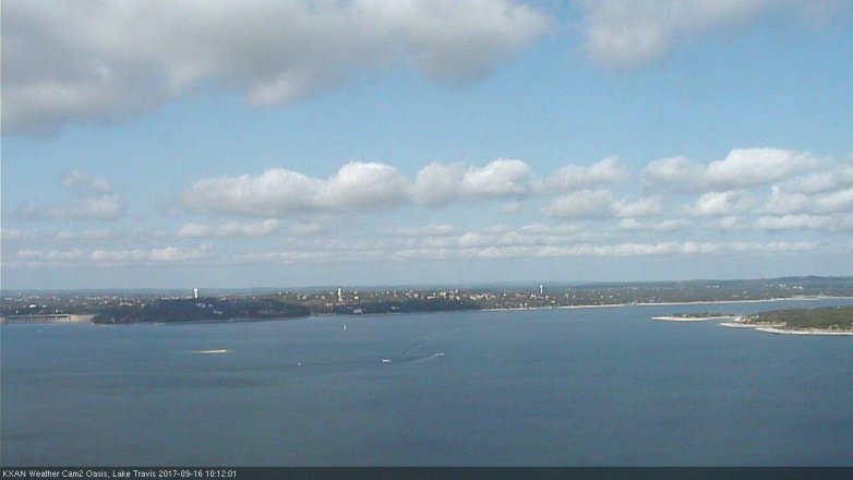 Lake Travis webcam, September 16, 2017 9:35 AM CT