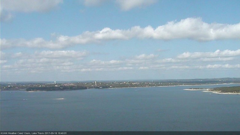 Lake Travis webcam, September 16, 2017 9:45 AM CT